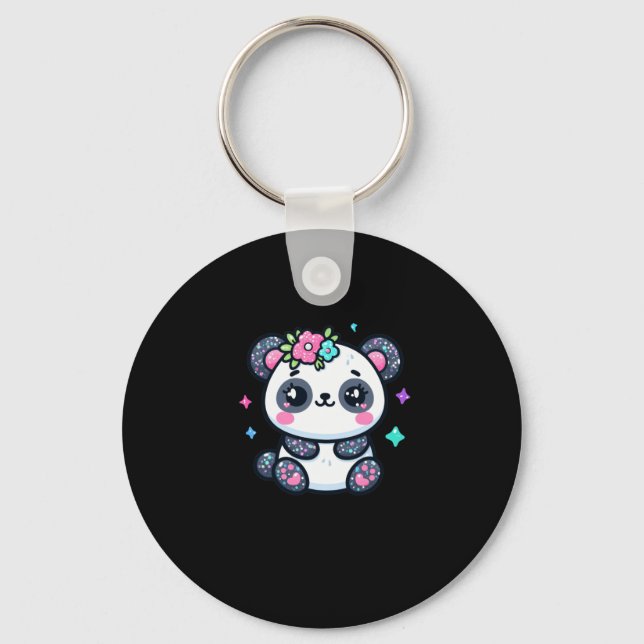 Porte-clés Sticker Cute Panda (Recto)