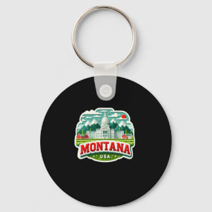 Porte-clés Sticker Montana En Usa
