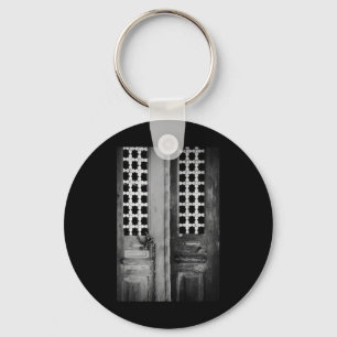 Porte-clés Sticker Vertical Vieux Porte Faro Noir Et Blanc