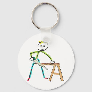 Porte-clés Stickman Menuisier