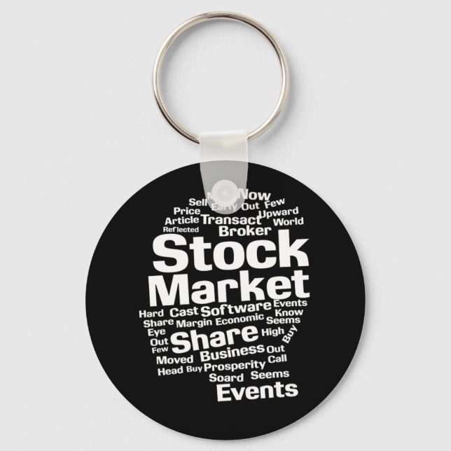 Porte-clés Stock Marché monétaire Investisseur Cadeau (Recto)