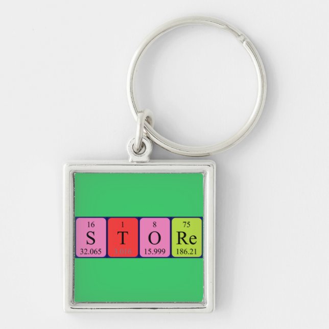 Porte-clés Stocker le clavier périodique de la table (Devant)