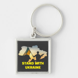 Porte-clés Stoppez avec l'Ukraine avec le Porte - clé de cart