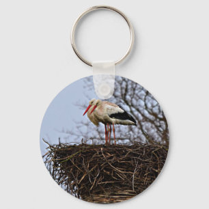 Porte-clés Stork in Nest