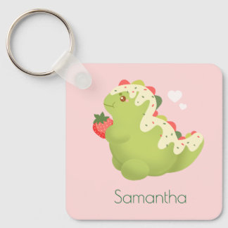 Porte-clés Strawberry Matcha Dinosaur 