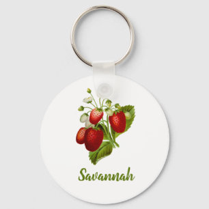 Porte-clés Strawberry Round Strawberries