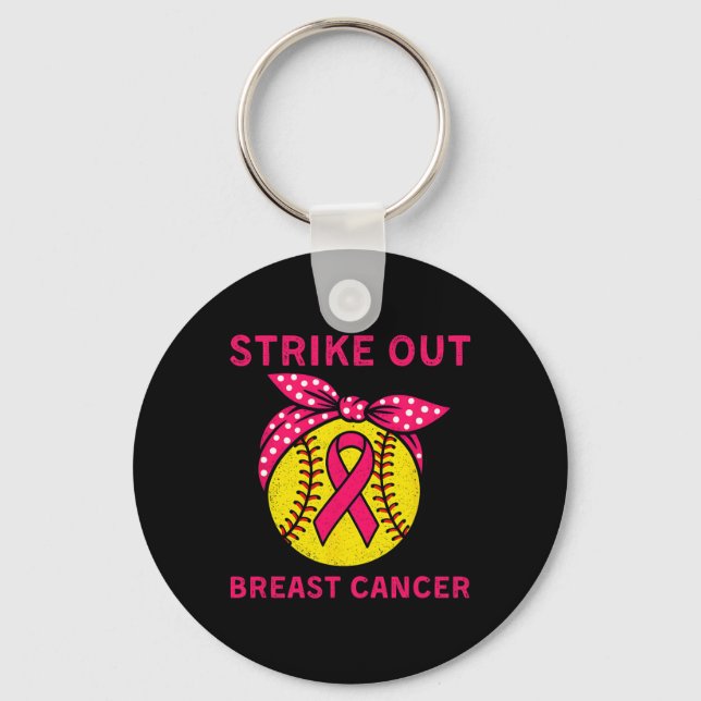 Porte-clés Strike Out Breast Cancer Awareness Softll Coquette (Recto)