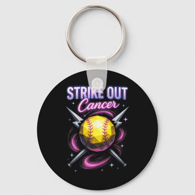 Porte-clés Strike Out Cancer - Breast Cancer Softll Support  (Recto)