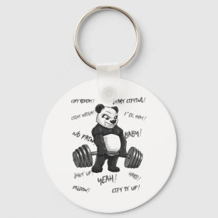 Porte-clés Strong Panda Deadlift Chemise Homme Bodybuilder Be