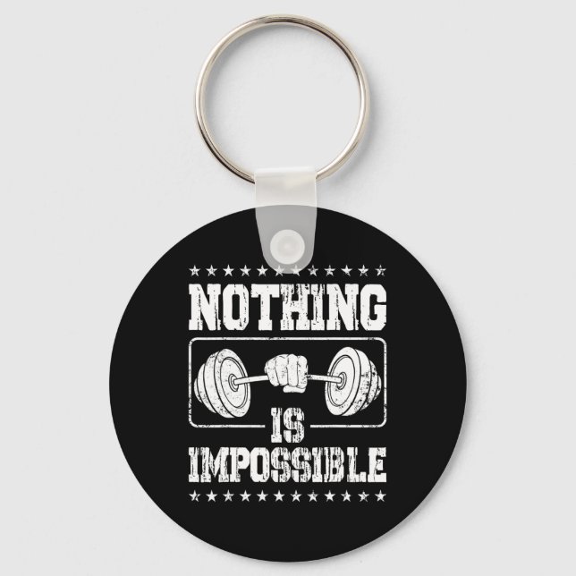 Porte-clés Strongman Rien N'Est Impossible Accès Bodybuilder (Recto)