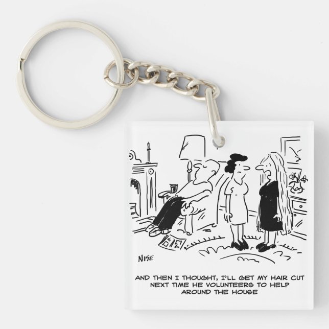 Porte-clés Style cheveux longs en raison de l'absence de coup (Devant)