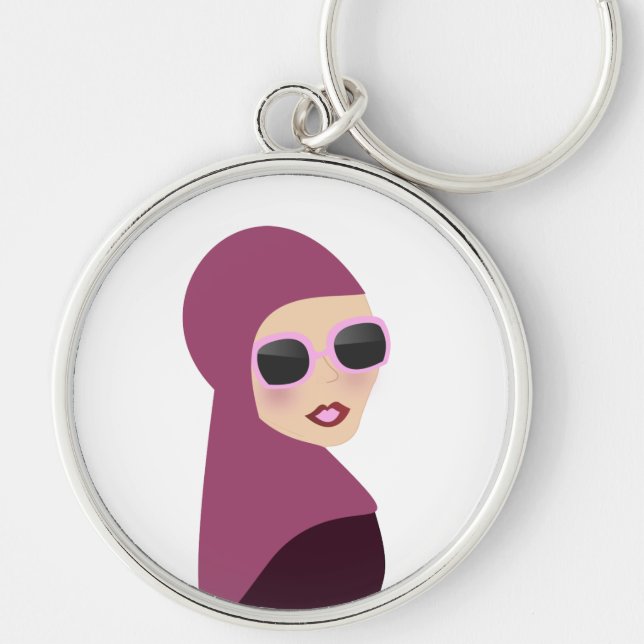 Porte-clés Style islamique de dame de hijab de muslima (Devant)