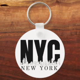 Porte-clés Style rétro New York City Skyline