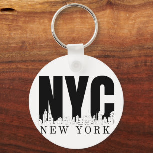 Porte-clés Style rétro New York City Skyline