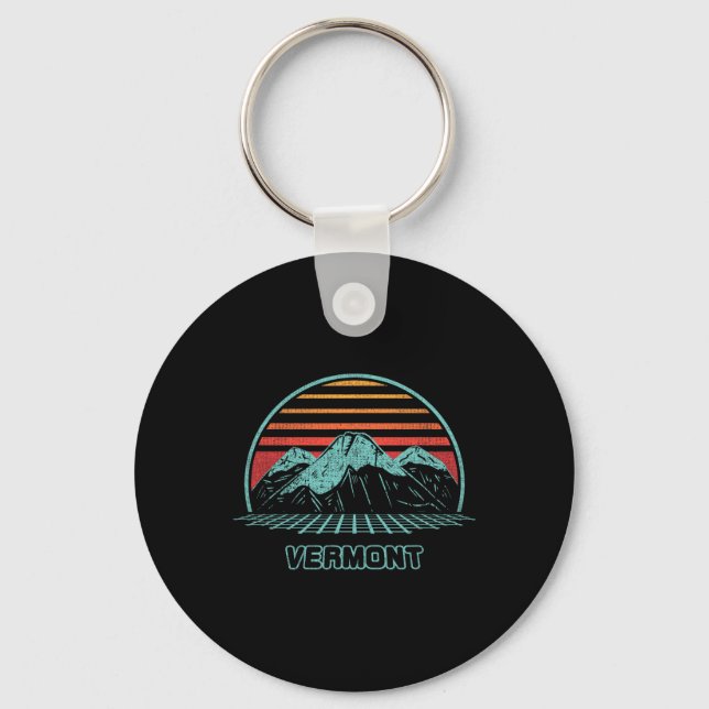 Porte-clés Style Vermont Retro Mountain Randonnées des années (Recto)