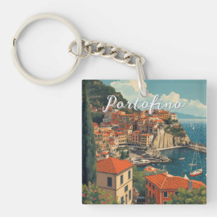Porte-clés Style Vintage Portofino Gênes Italie