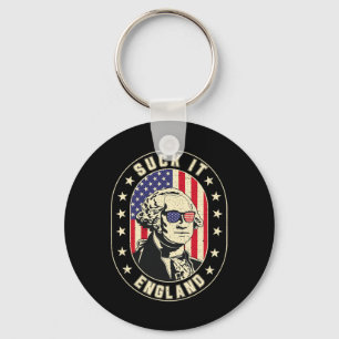 Porte-clés Suck It England George Washington 1776 Usa Drôle 4