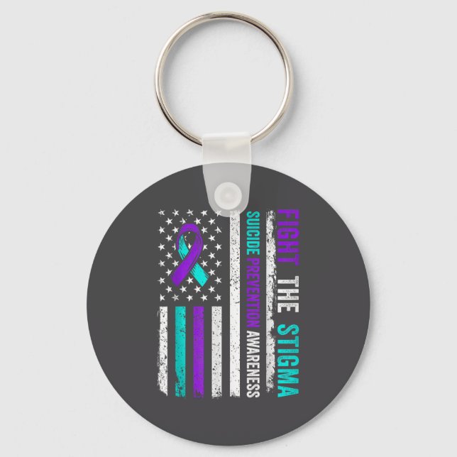 Porte-clés Suicide Prevention Suprt Fight Stigma Suicide Awar (Recto)