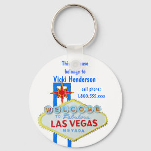 Porte-clés Suitcase Bag Tag Las Vegas Sign