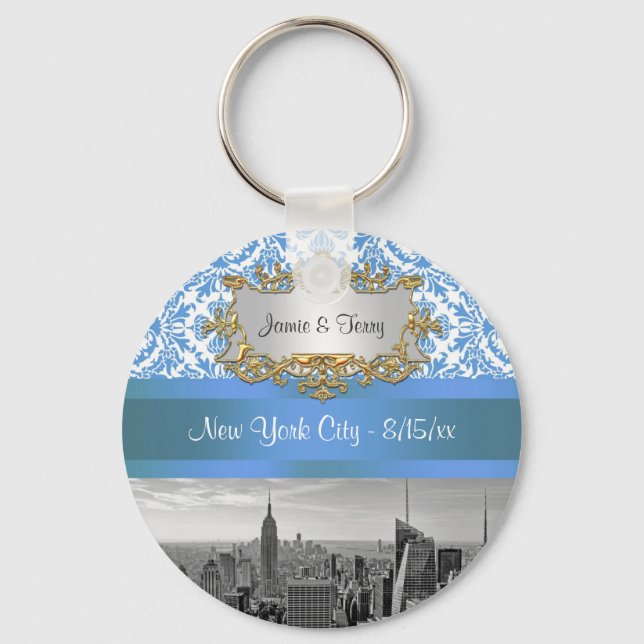 Porte-clés Suite d'invitation personnalisée NY City Skyline D (Recto)