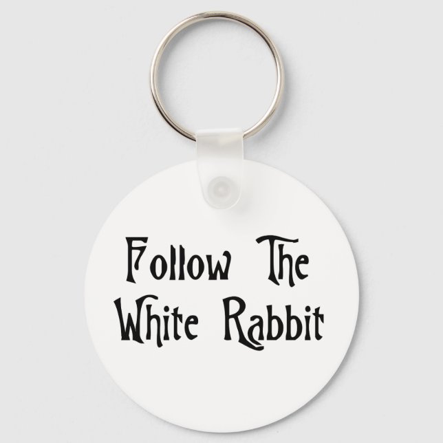 Porte-clés Suivez Le Lapin Blanc (Recto)