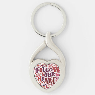 Porte-clés Suivez votre coeur - Coeur tordu