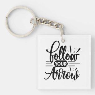 Porte-clés Suivez Votre Conception De Citations Inspirationne