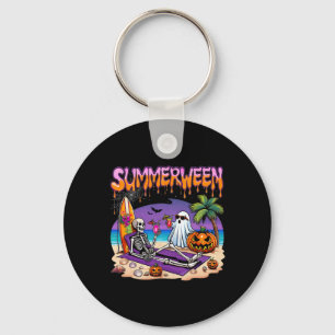 Porte-clés Summerween Skeleton Ghost Beach Drôle Éffrayant Ha