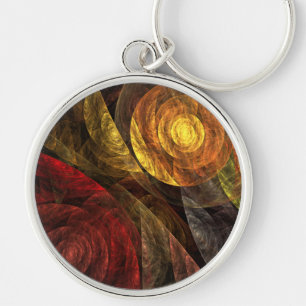 Porte-clés Sun Flower Floral Moderne Art Motif Abstrait