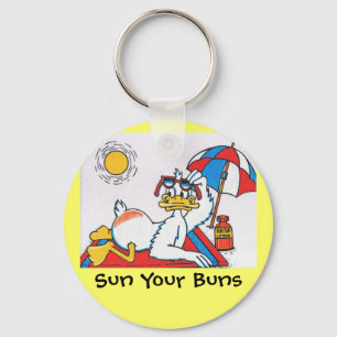 Porte-clés Sun Your Buns Vacation Humour
