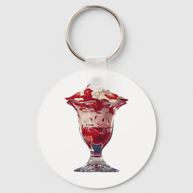 Porte-clés Sundae aux fraises (Recto)
