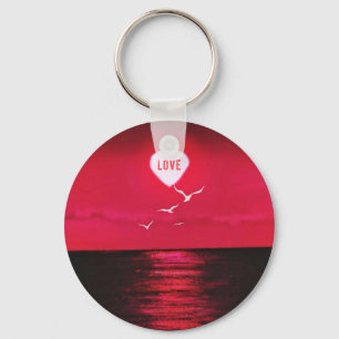 Porte-clés Sunset Love Coeur Porte - clé romantique