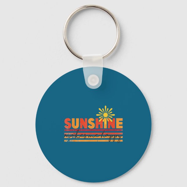 Porte-clés Sunshine Makes Me Happy Insrational Sitive Motivat (Recto)