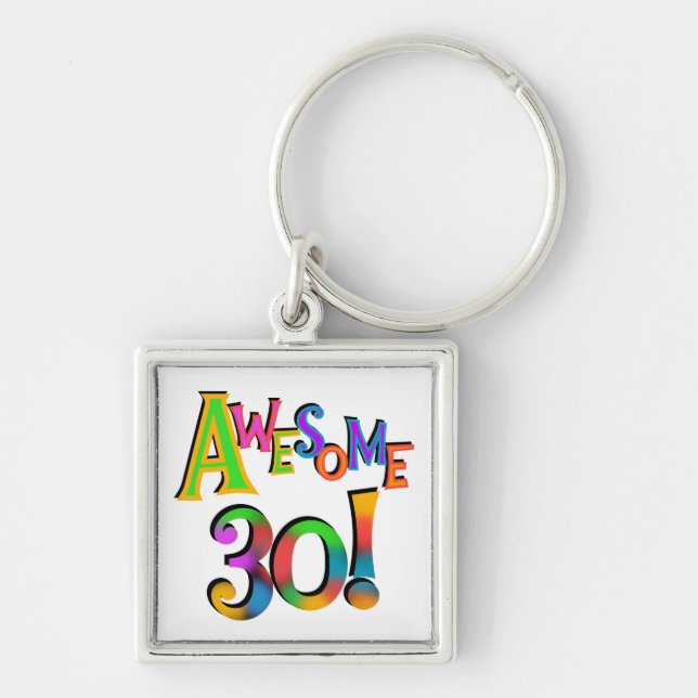 Porte-clés Super 30 T-shirts et cadeaux d'anniversaire (Devant)