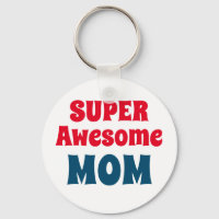 Super Awesome Maman Citation Rouge et Bleu Typogra