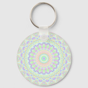 Porte-clés Super Funky Boho Hippie arc-en-ciel Abstrait Manda
