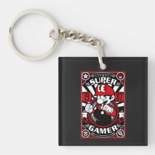 Porte-clés Super Gamer Jeux Rétro