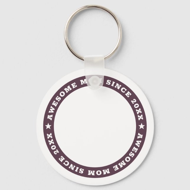 Porte-clés Super Maman Depuis 20XX Modern Photo Simple (Recto)