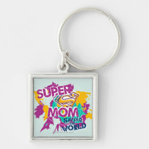 Porte-clés Super Maman sauve le monde