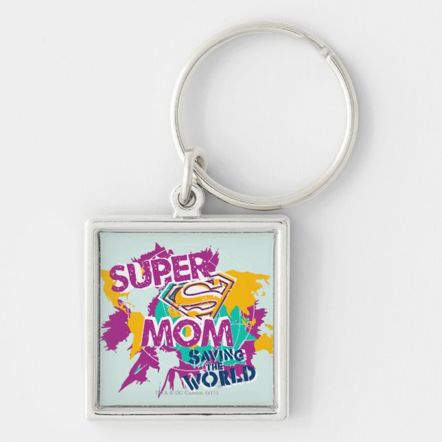 Porte-clés Super Maman sauve le monde (Devant)