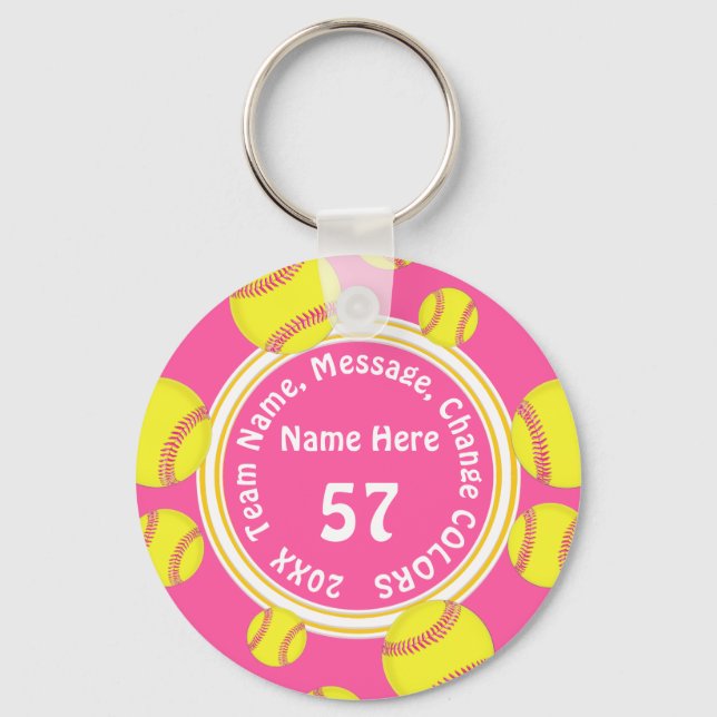 Porte-clés Super mignon Équipe de softball cadeaux bon marché (Recto)