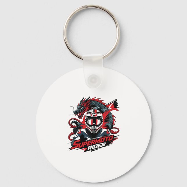 Porte-clés Super Moto Rider � Motorcycle  (Recto)