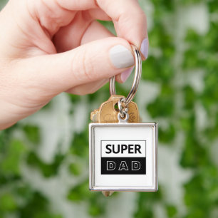 Porte-clés Super papa   Papa Noir Et Blanc