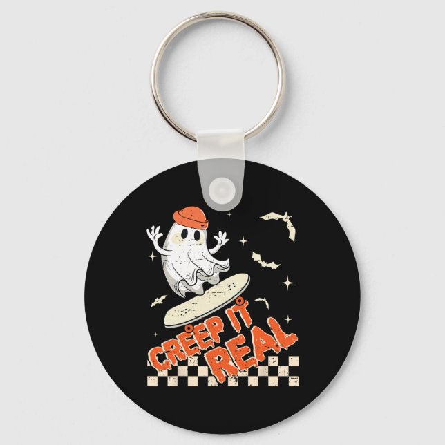 Porte-clés Super Retro Ghost Halloween Creep It Real Boys Sk (Recto)