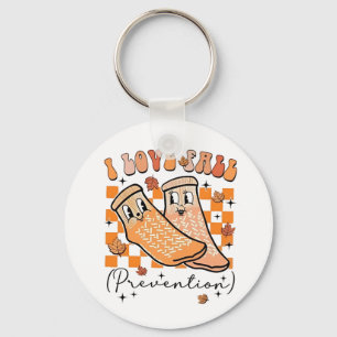 Porte-clés Super Retro I Love Fall Prevention Drôle