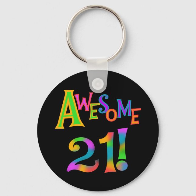 Porte-clés Superbe 21 T-shirts et cadeaux d'anniversaire (Recto)