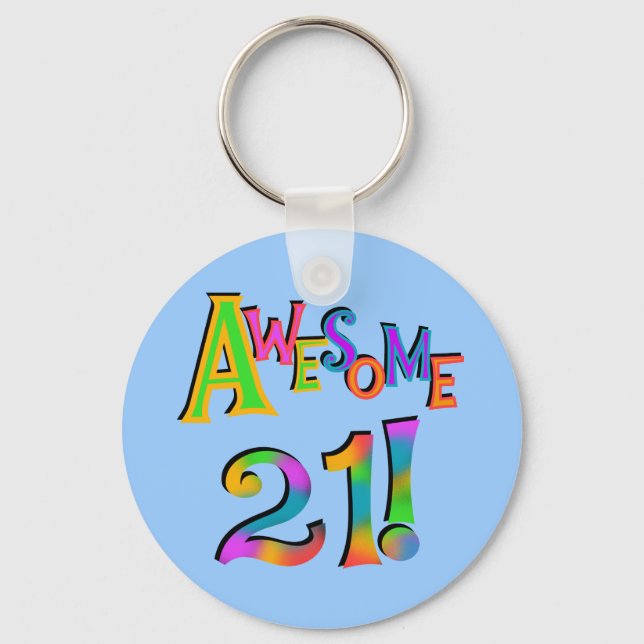 Porte-clés Superbe 21 T-shirts et cadeaux d'anniversaire (Recto)