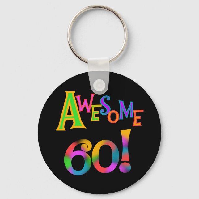 Porte-clés Superbe 60 T-shirts et cadeaux d'anniversaire (Recto)