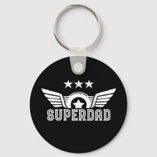 Porte-clés Superdad Superhero Dad Papa Daddy Father's Day