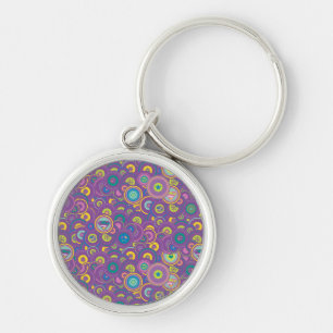 Porte-clés Supergirl Circle Purple Pattern